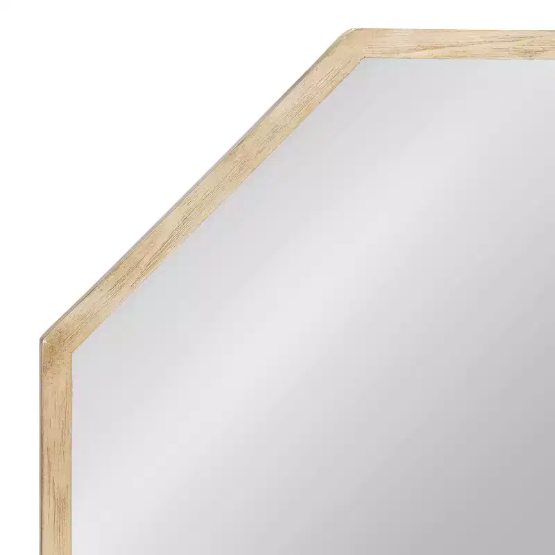 Kate & Laurel All Things Decor 28"x28" Occonor Wall Mirror Wood Natural: Modern Transitional Style, No Assembly Required