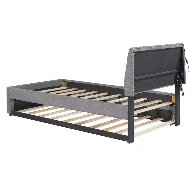MAYEERTY Sturdy MDF & Particle Board Bed Frame with Extra Sleeping Space & Easy Assembly