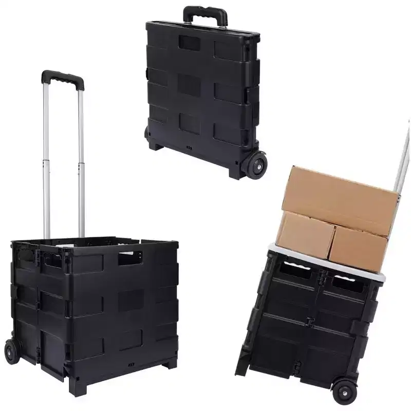 Elevon Office Cart Rolling Cart Basket Storage Container with Wheels and Handle