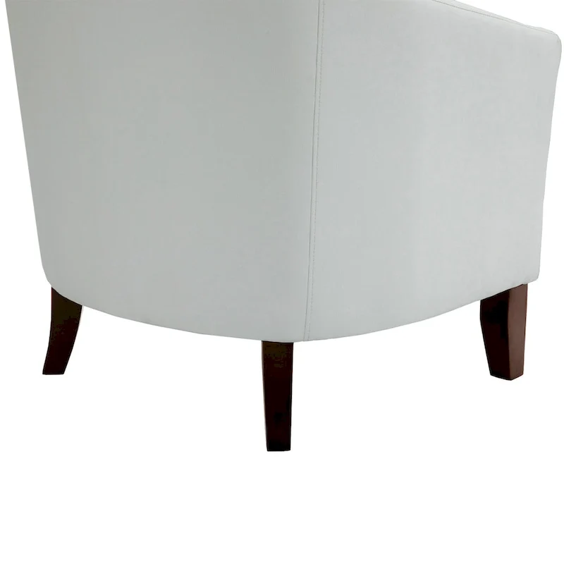 Ethan Accent Chair Barrel PU Leather with Nailhead Trim