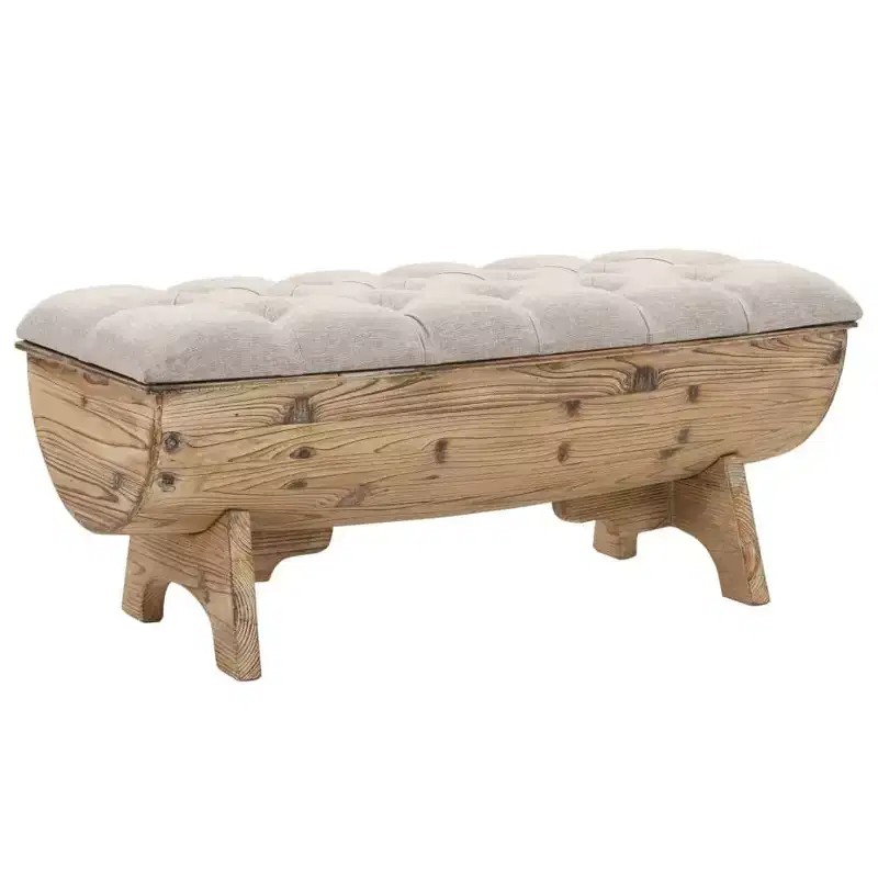 vidaXL Storage Bench 40.6 Solid Wood Fir
