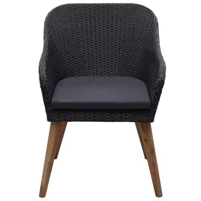 vidaXL Garden Chair 2 pcs 62.5 x 55 x 82 cm Poly Rattan