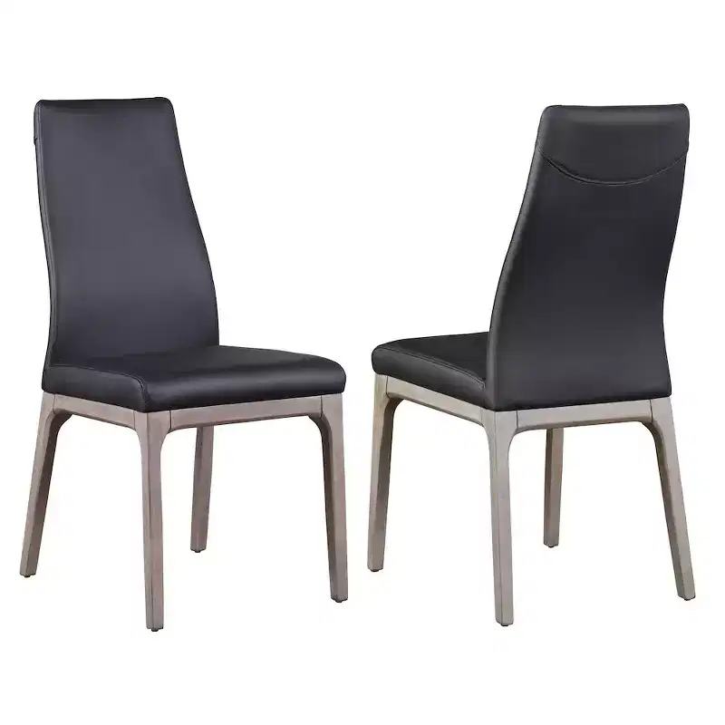 ,Modern  Upholstered Side Chair with Solid Wood Base - 2 Per Box