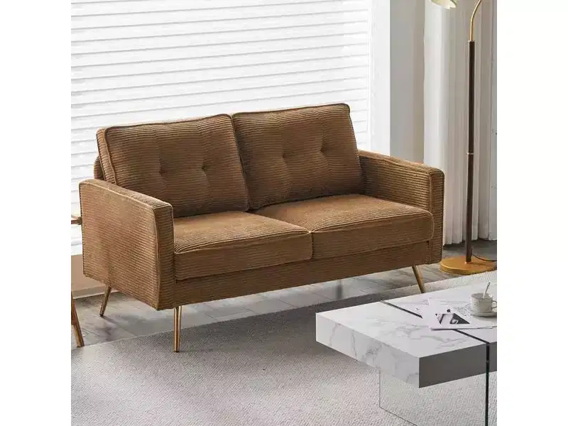 Karl Home |53.5 inch Square Arms Loveseat Sofa