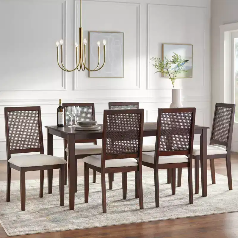 Rectangular Dining Table Rustic Brown