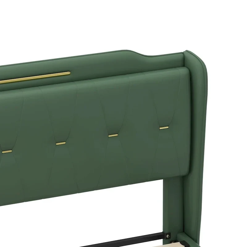 Modern Upholstered PU Leather Bed