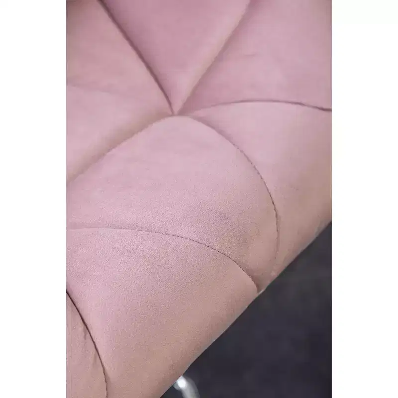 Roundhill Furniture Breni Velvet Diamond Tufted Swivel Adjustable Height Barstool, Mauve, Set of 2