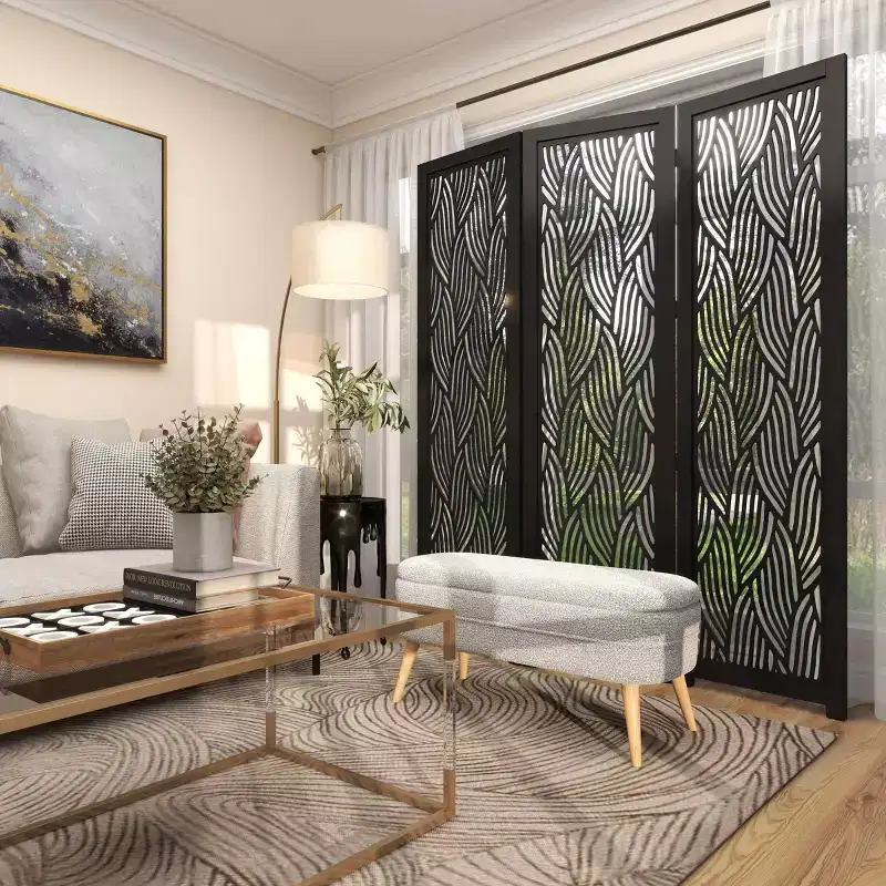 Olivia & May Wooden 3 Panel Room Divider Screen