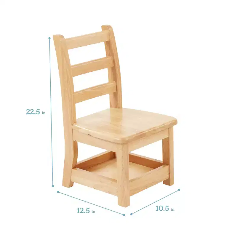 Three-Rung Ladderback Chair with Storage 2-Pack - Assembled