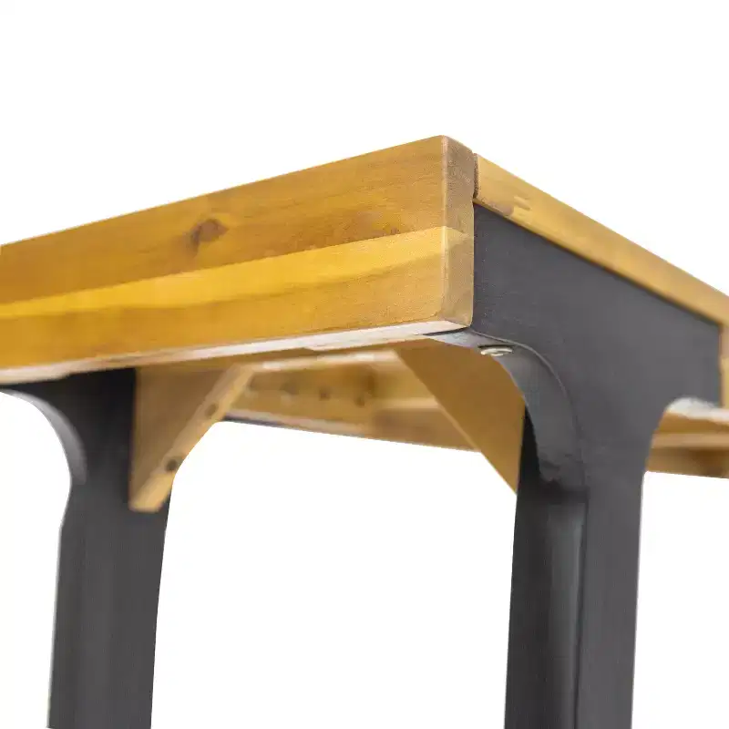 Christopher Knight Home Harper 63.00 Acacia Wood Benches (Set of 2), Teak/Black