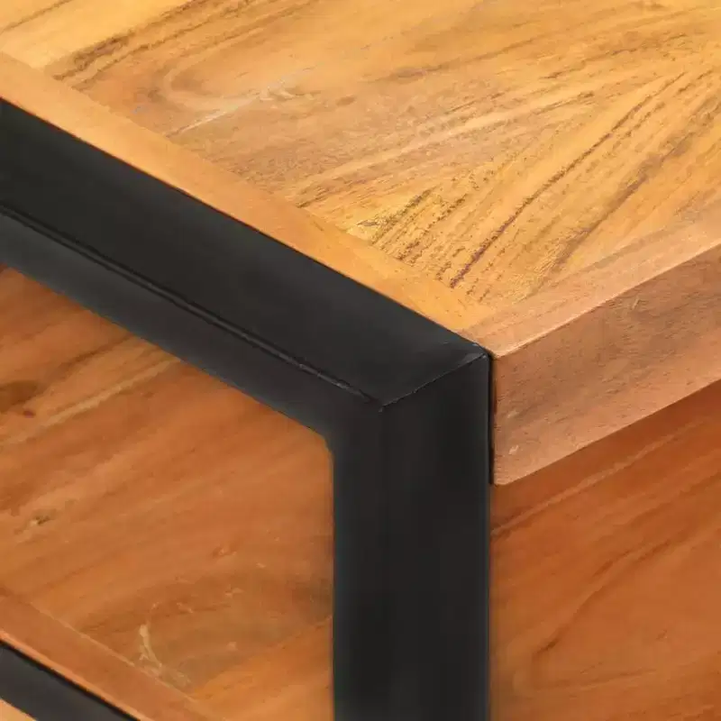 XL Coffee Table Mixed Solid reclaimed wood and powder-coated iron