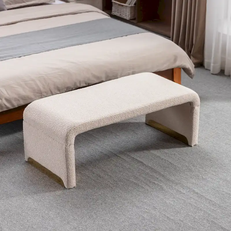 Bench With Gold Metal Legs