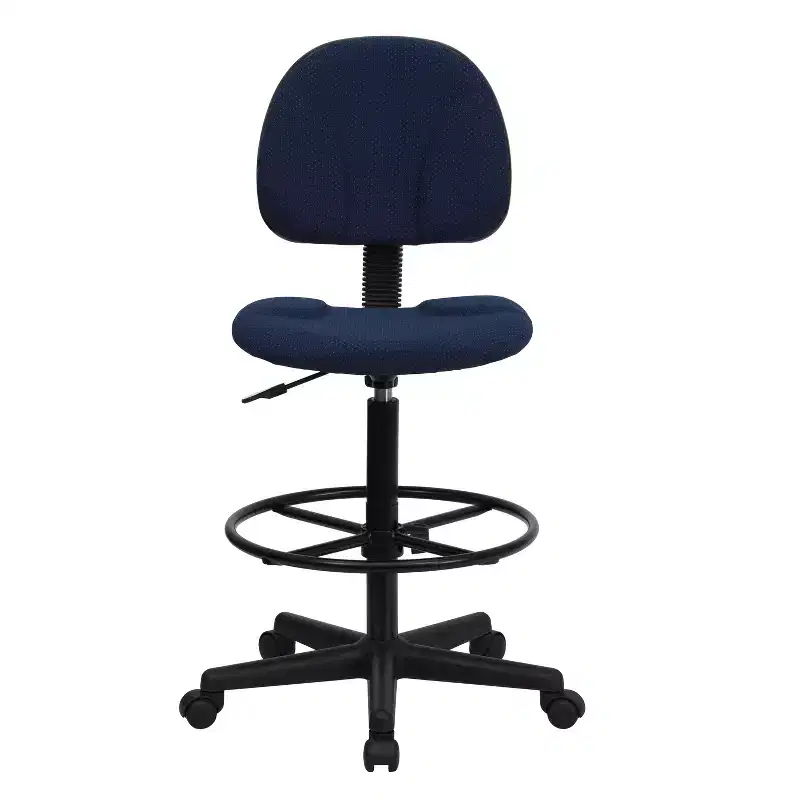 Adjustable Drafting Chair – Two Cylinder Heights, Mid-Back, Upholstered, 250 lb Capacity