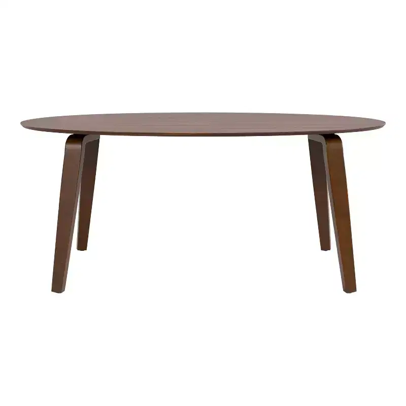 HOMES: Inside + Out 71" Sandy Cove Mid-Century Modern Oval Dining Table Walnut