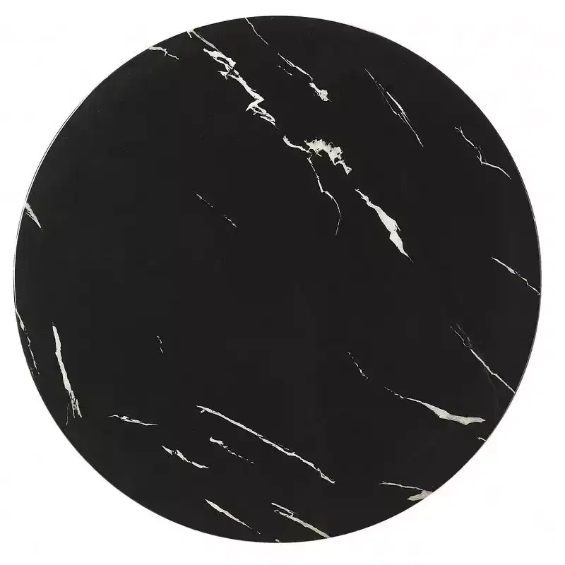 28 Black Marble Round End Table