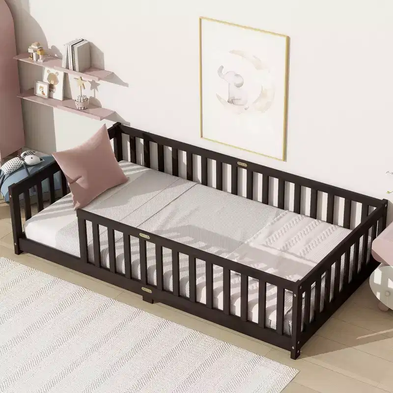 MAYEERTY Twin Bed Frame Noise-Free Design No Box Spring Needed Heavy-Duty Metal
