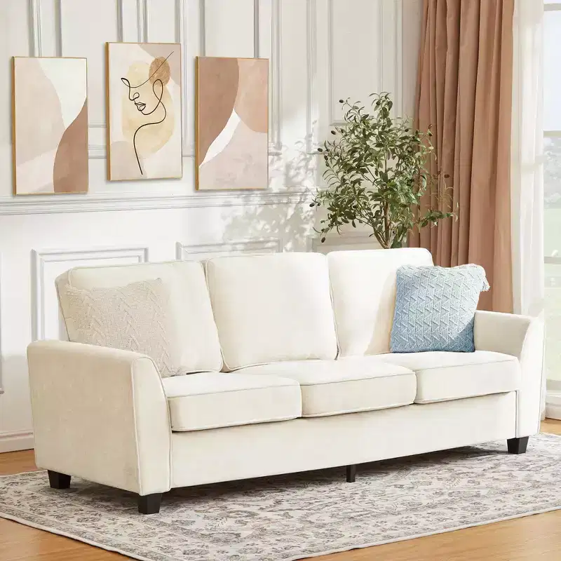 83 Inch Modern 3 Seater Sofa,Cozy & Comfy Mid-Century Modern Couch for Living Room, Home Office & Apartment