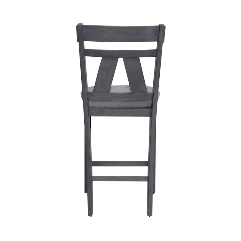 Industrial Counter Height Pub Table with 2 PU Upholstered Stools