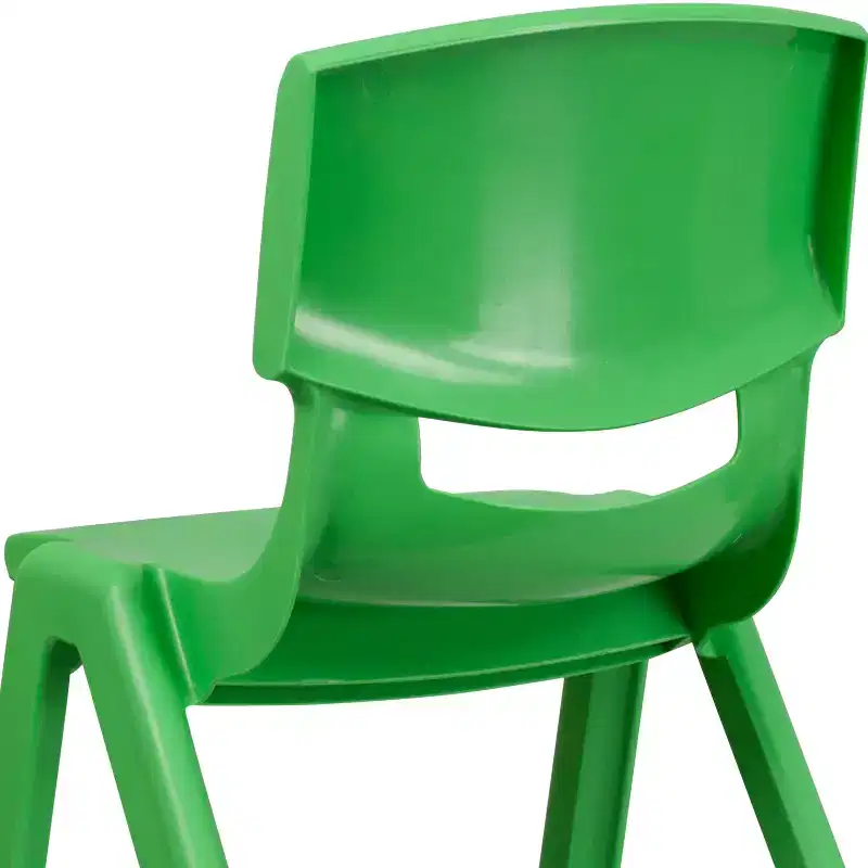 Emma and Oliver 5 Pack Plastic Stackable School Chair with 15.5'' Seat Height