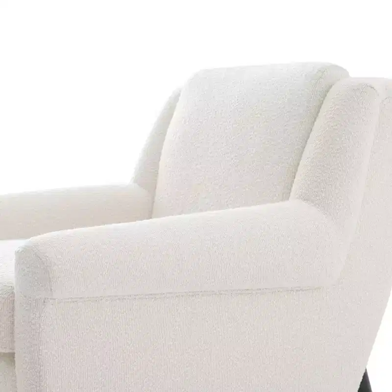 Whisen Sculptural Flared Arm Accent Chair with Solid Wood Frame Modern Reclined Upholstered Lounge Chair, Ergonomic Reading Chair
