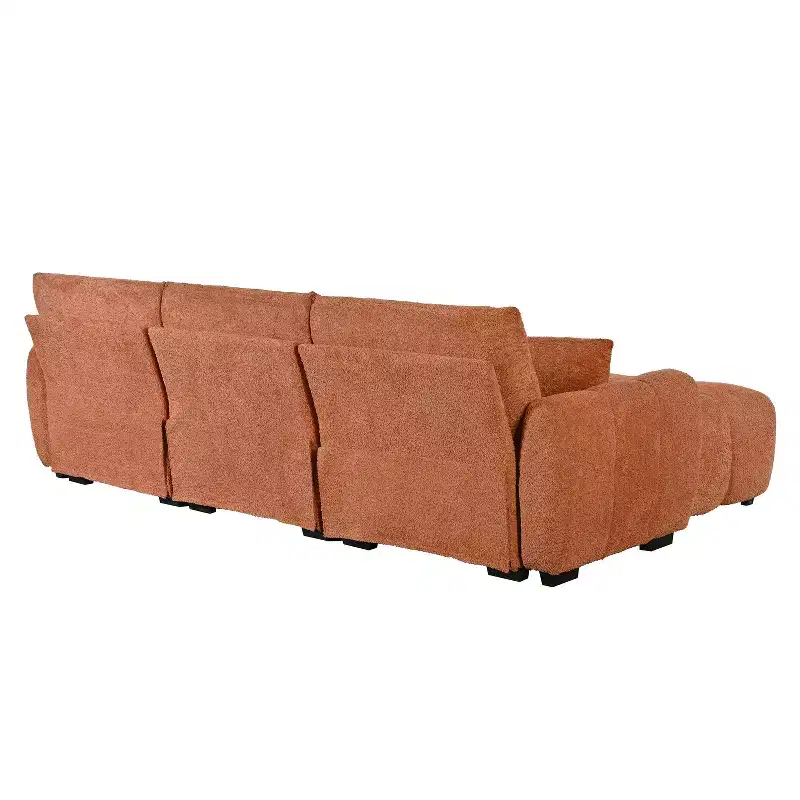 Merax L-Shaped Sectional Sofa with Free-Moving Ottoman