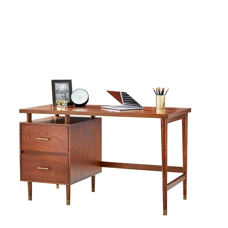 2-Drawer Mid-Century Modern Desk