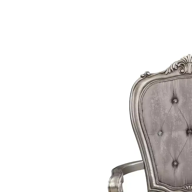 23.25 Ariadne Dining Chair Velvet & Antique Platinum Finish - Acme Furniture