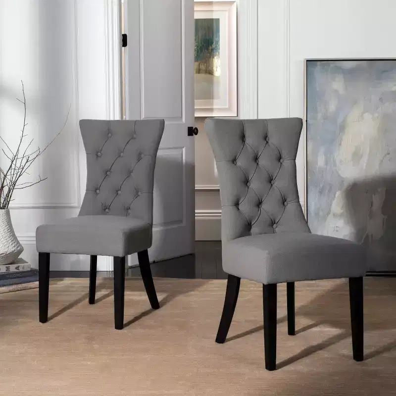 Columbo Side Chair - Set of 2 - MCR4719 - Granite - Safavieh Couture