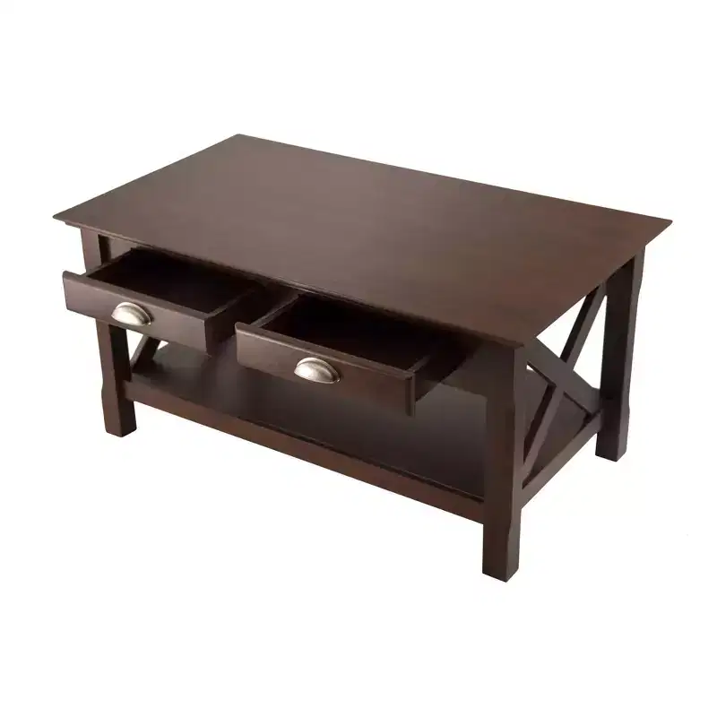 Xola Coffee Table with 2 Drawers - Cappuccino - Winsome