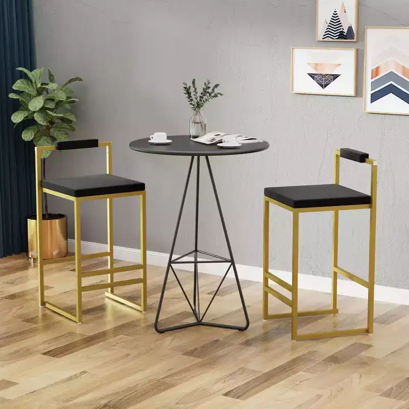 Okak Upholstered Velvet Bar Stools Set of 2, Modern Kitchen Counter Height Stools with Square Seat for Kitchen Island, Dining Room