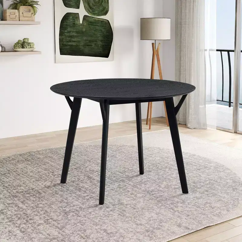 42IN Modern Space-Saving Dining Room Table for 2-4 Person, Round Table, Kitchen Table for Living Room, Dining Room
