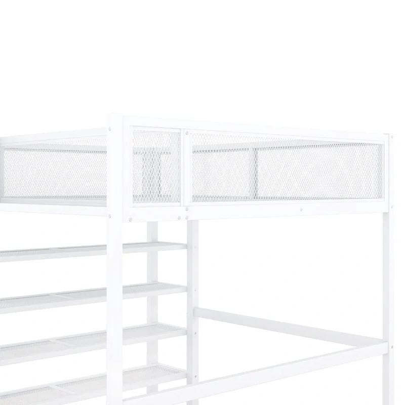 Full Loft Bed with Four Shelves