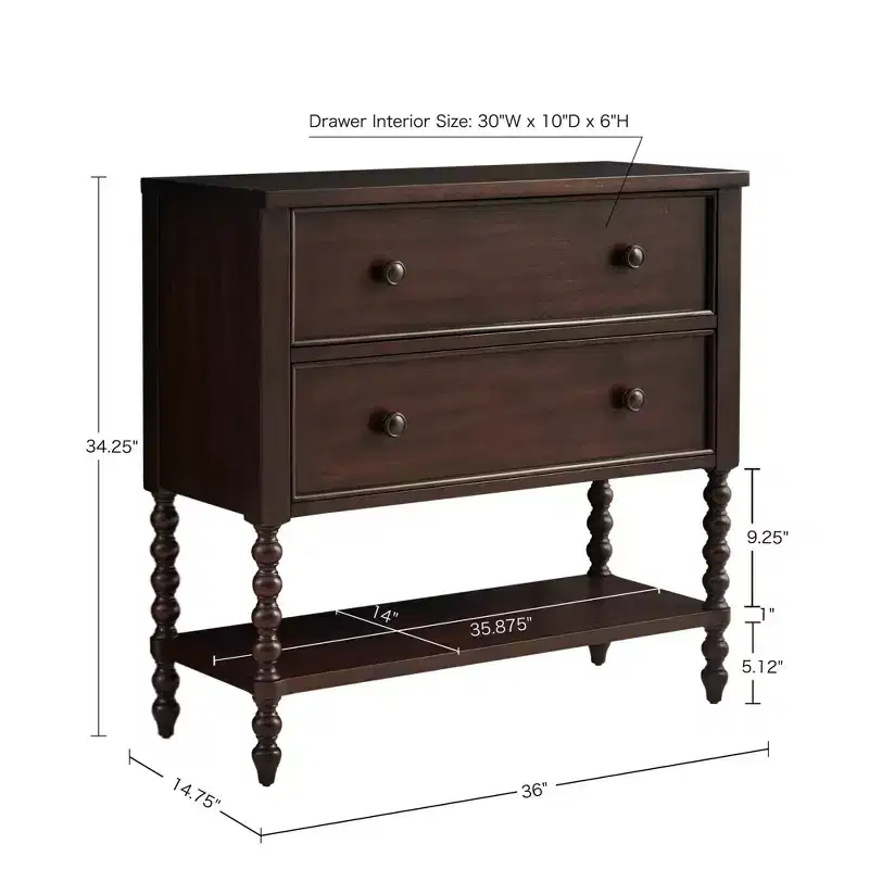 Farmhouse 2-Drawer Console Table