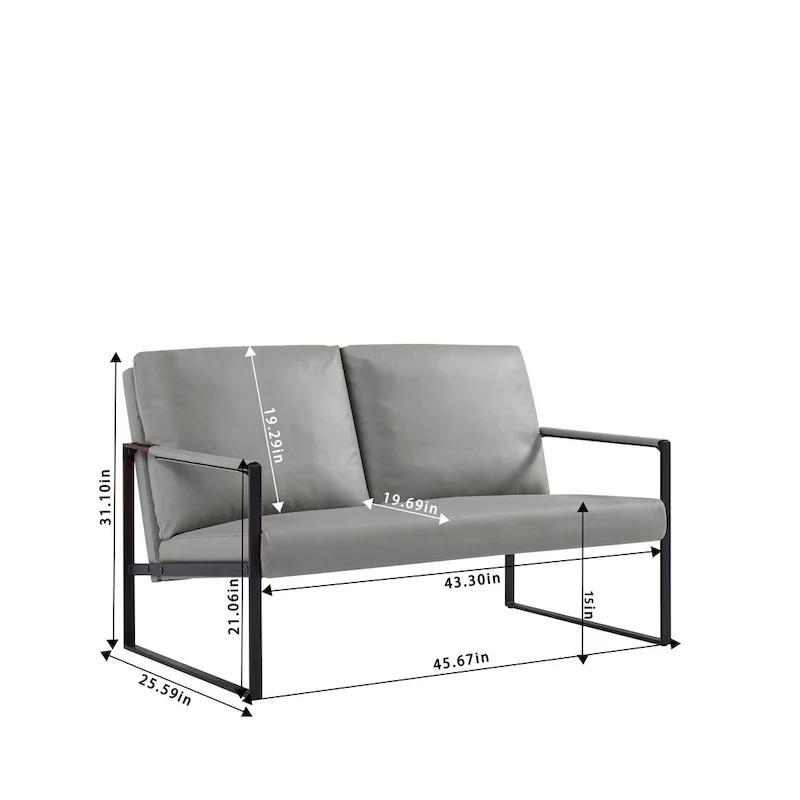Accent Arm Chair with Extra Thick Padded Backrest and Seat Cushion Sofa Chairs