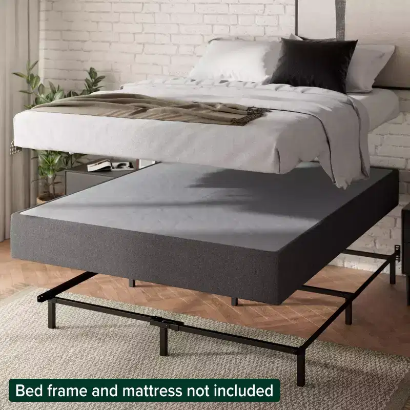 Zinus 9 Inch Twin WonderBox(TM) Smart Box Spring, Quick Assembly Mattress Foundation, Durable Metal Frame, Grey
