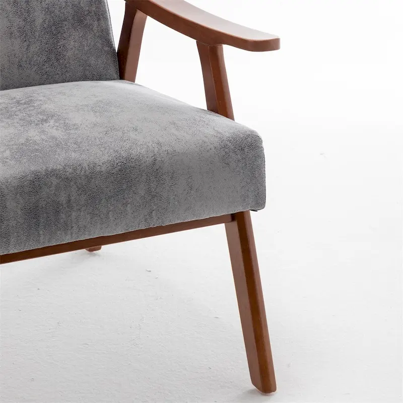 Mid-Century Modern Chair,Living Room Chair with Solid Wood Frame