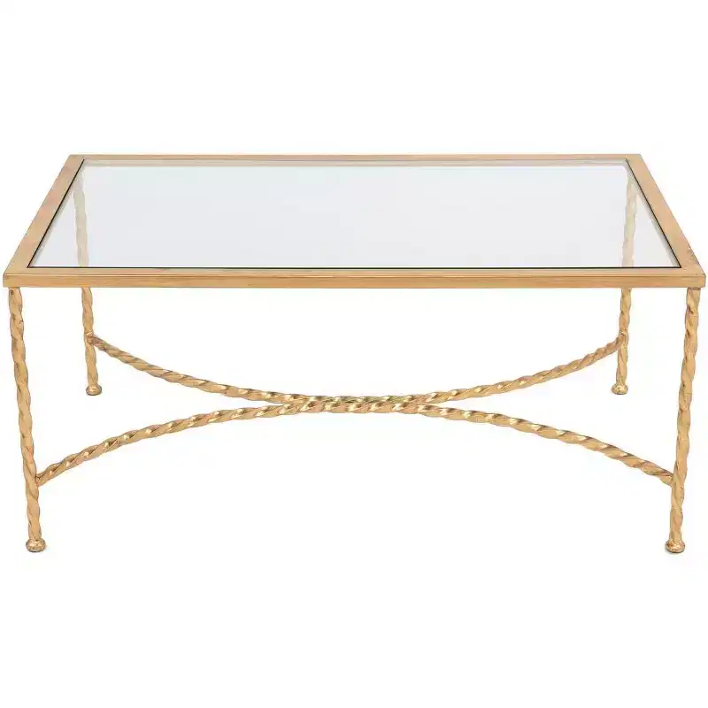 Matilda Coffee Table - Gold/Glass - Safavieh