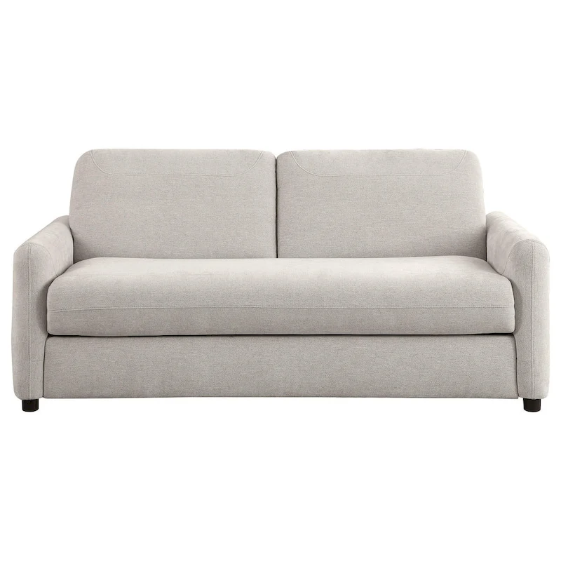 Rilia Sofa Sleeper with Queen Size Mattress, Beige Fabric, 74 Inch