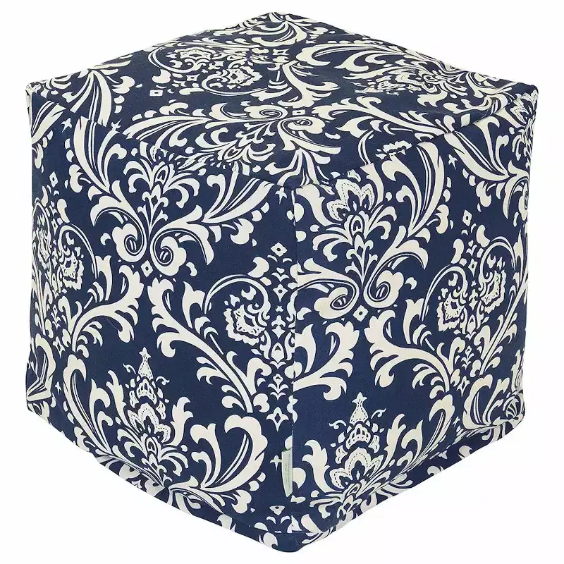 Home Goods,Cube Pouf French Quarter Navy