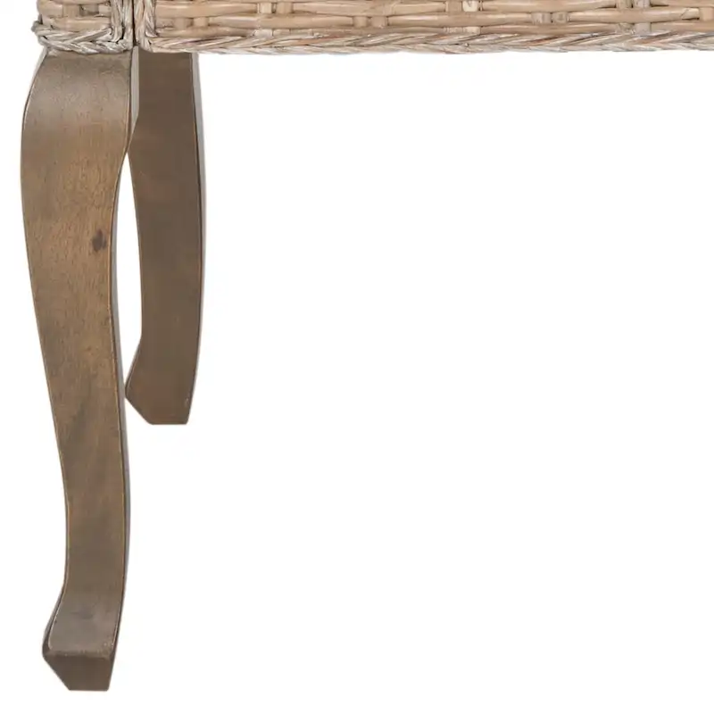 Rattan Woven Dining Chair with Arms, Set of 2