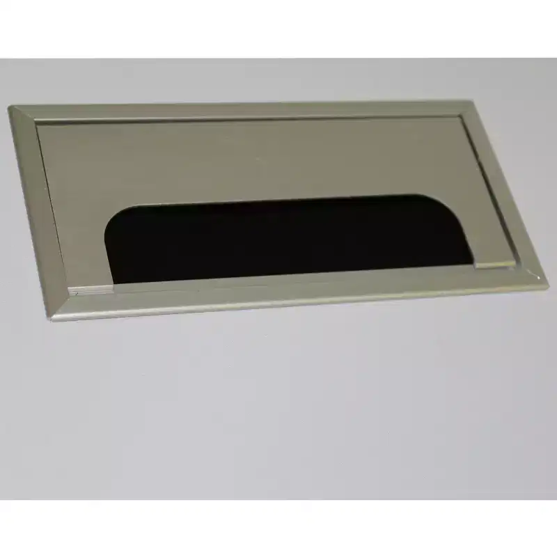 eHemco Office Desk with 2 Drawers in Light Gray Top and Metal Frame Base in Black