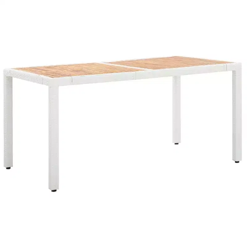 vidaXL Dining Set Natural, White, Black