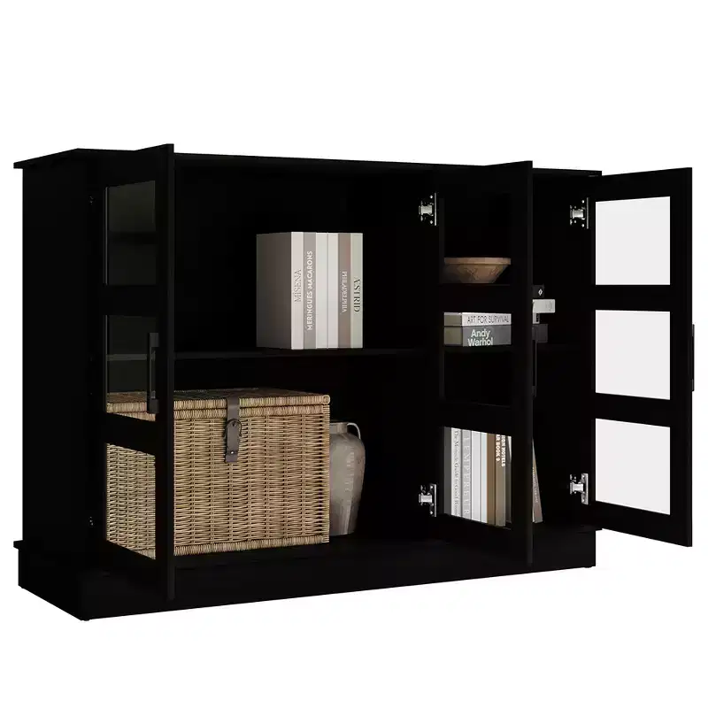 Modern Wood Sideboard Buffet Cabinet with Storage Doors for Dining Room
