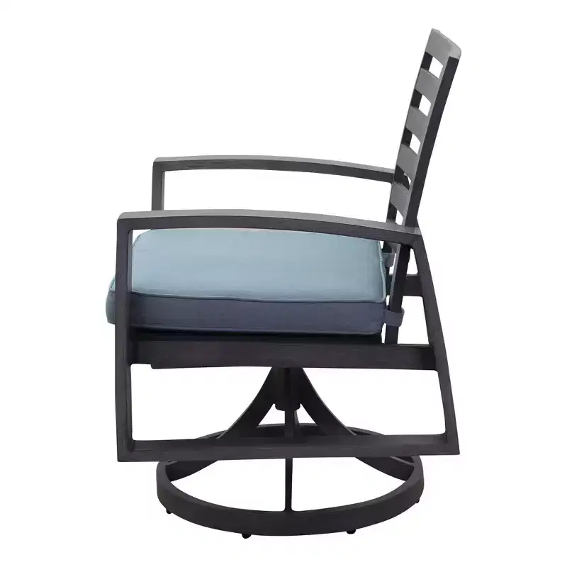 Courtyard Casual Cabo Alum Swivel Rocker Aluminum Frame with Sunbrella Cushions