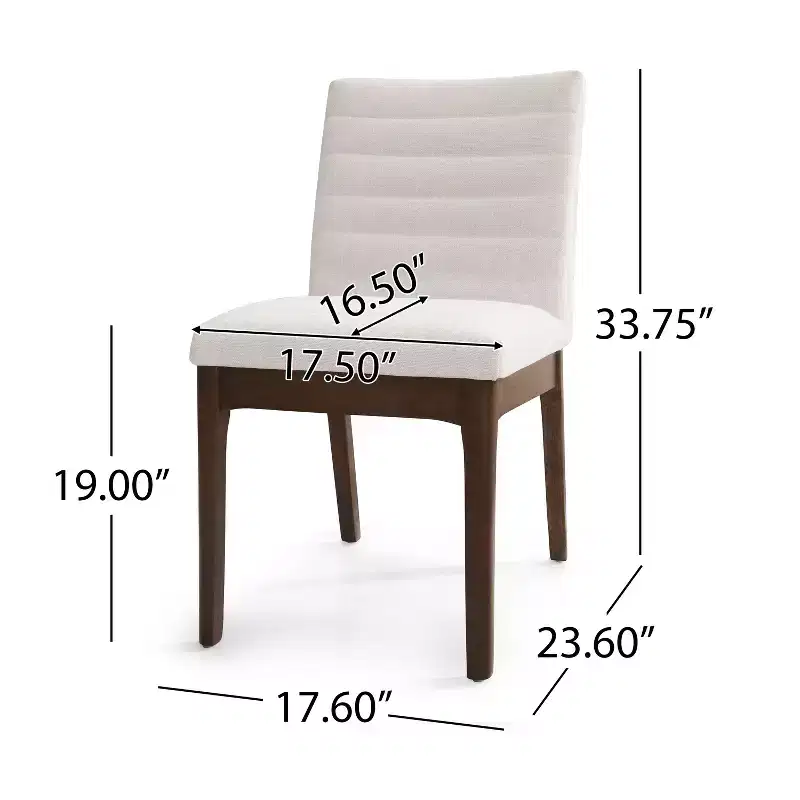 Christopher Knight Home Latisha 7 Piece Mid-Century Modern Rubberwood Upholstered Dining Set