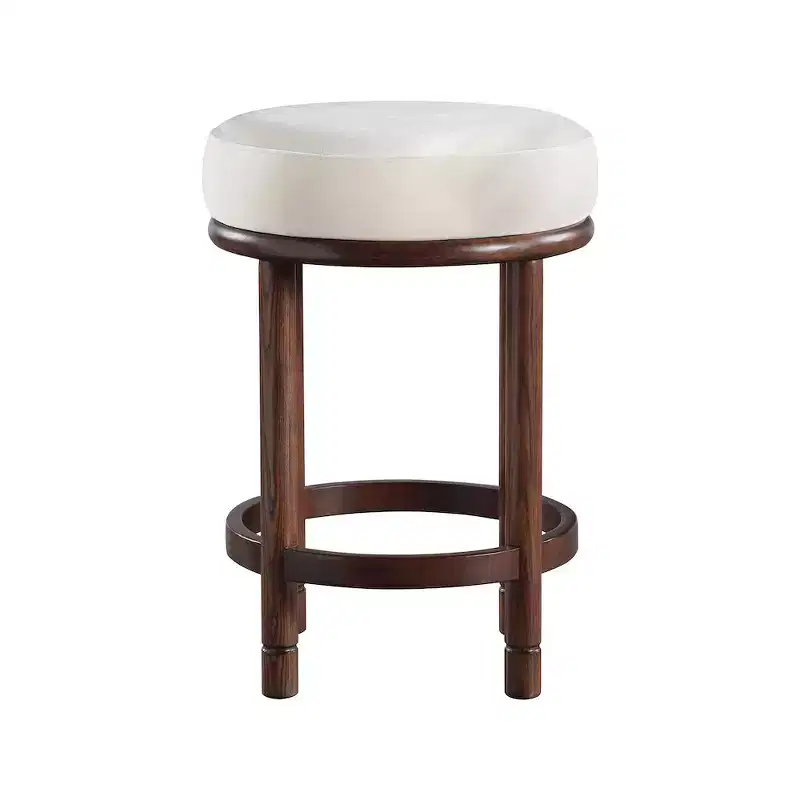 Cream Velvet Counter Stool