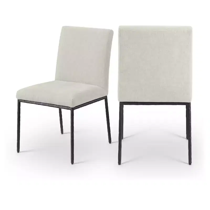 Meridian Furniture,Reeves Chenille Fabric Dining Chair, Set of 2
