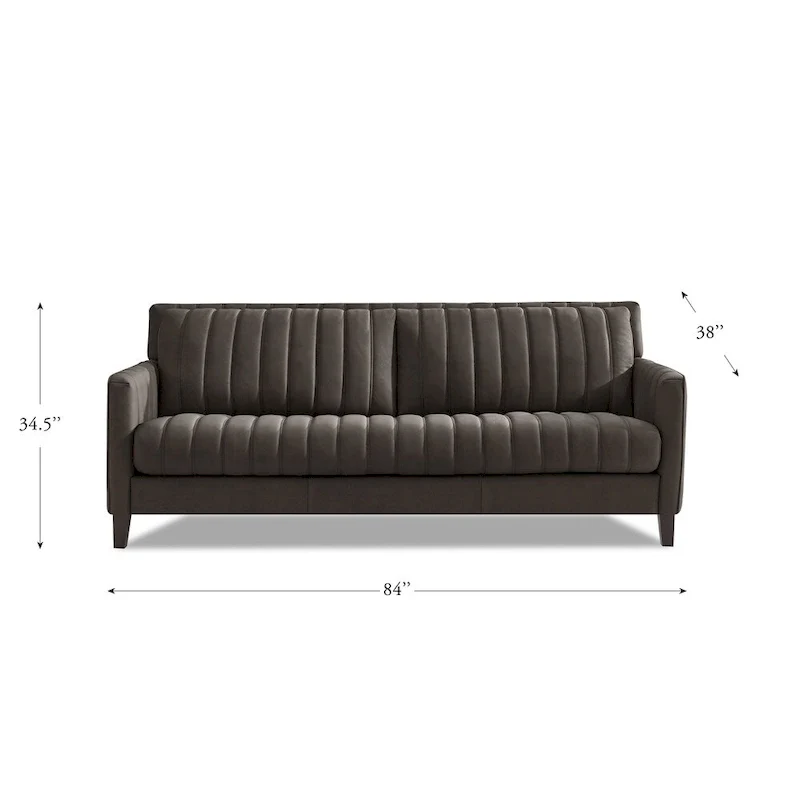 Hydeline Ennis Top Grain Leather Sofa and Chair Set - Sofa, Chair