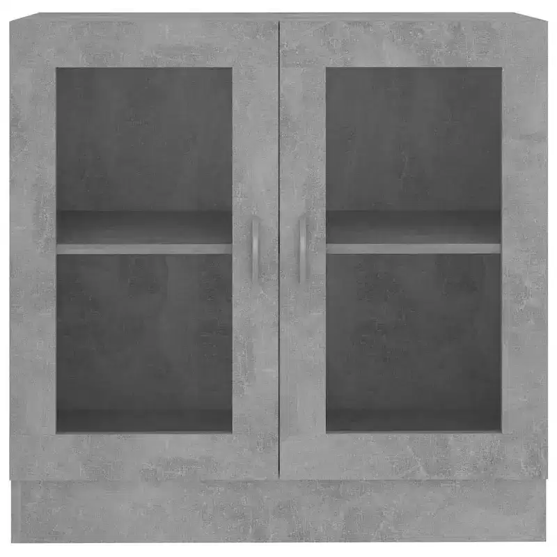 vidaXL Vitrine Cabinet Concrete Grey 32.5x12.0x31.5 Engineered Wood