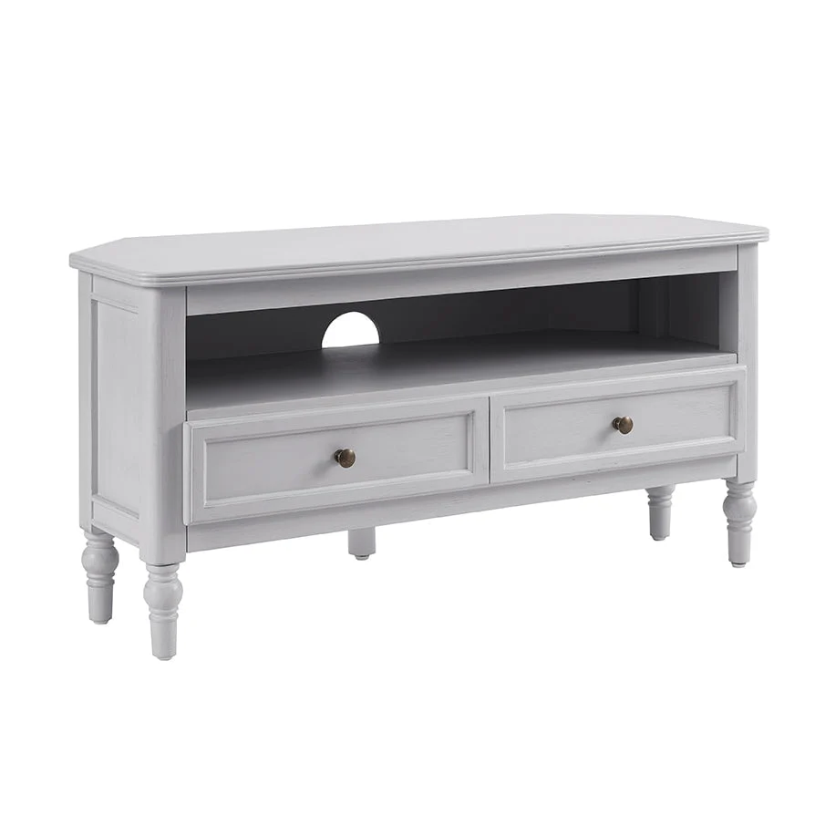 Classic Washed Stone Painted Corner TV Unit for TVs up to 40 Inch for Living Room